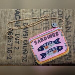 Colorful Sardine Beaded Crossbody Bag